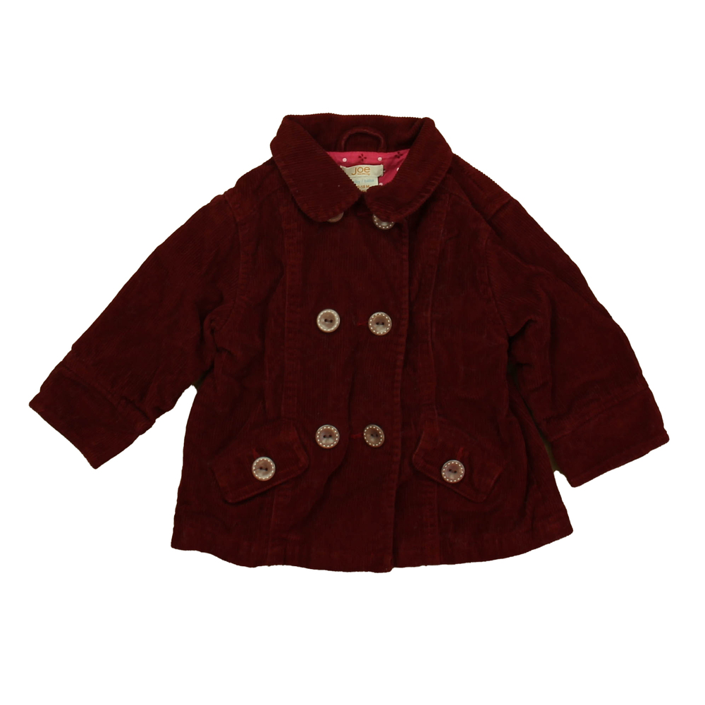 Joe Fresh Girls Maroon Jacket size: 12-18 Months